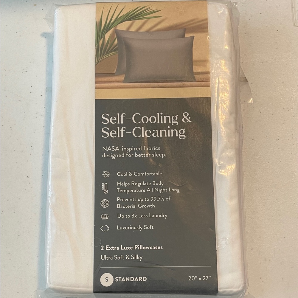 Miracle Made Extra Luxe Standard Pillowcases in White cooling cotton